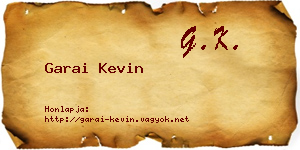 Garai Kevin névjegykártya